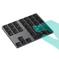IKOS Bluetooth Numeric Keypad, Rechargeable Wireless Keyboard with Multiple Shortcuts 34-Keys numeric keypad for Macbook/iPad/Laptop/PC/iphone Compatible with Surface Pro Windows Android iOS