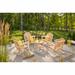 Bestar White Cedar 4 Chairs & Coffee Table Set - Bestar MR-854