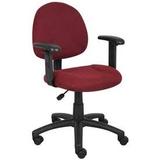 Boss Office Products B316-BY Burgundy Deluxe Posture Chair w/ Adjustable Arms