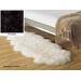 "Chocolate Long Wool Double Pelt Gold Star Sheepskin Bowron Rug 71"" x 23.5"" - LWWDBL"