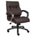 Boss Office Products B8776P-BN Double Plush Mid Back Executive Chair