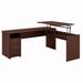 Cabot 72W 3 Position L Shaped Sit to Stand Desk in Harvest Cherry - Bush Furniture CAB050HVC