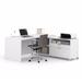 Pro-Linea L-Desk in White - Bestar 120863-17