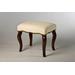 Hillsdale Furniture Hamilton Wood and Upholstered Backless Vanity Stool, Burnished Oak - 50962