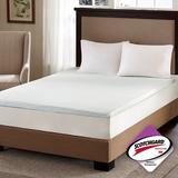 "Flexapedic by Sleep Philosophy 2"" Memory Foam King Mattress Topper in White - Olliix BASI16-0389"