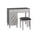 Lattice Vanity Set - Linon 58036SIL-01-KD-U