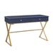 Blue & Gold Campaign Desk - Linon AHWDESKBLD1