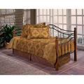 Hillsdale Furniture Madison Wood and Metal Twin Daybed with Roll Out Trundle, Black with Cherry Posts - 1010DBLHTR