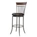 Hillsdale Furniture Cameron Metal Vertical Spindle Bar Height Swivel Stool, Charcoal Gray Metal - 4671-831
