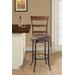 Hillsdale Furniture Charleston Metal Ladder Back Counter Height Swivel Stool, Dark Gray - 4670-828