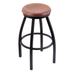 "Holland 80236BWMedOak 802 Misha 36"" Bar Stool /w Black Wrinkle Finish, Medium Oak Seat"