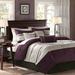 Madison Park Palmer Queen 7 Piece Comforter Set in Purple - Olliix MP10-304