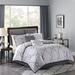 Madison Park Lavine King 12 Piece Complete Bed Set in Silver - Olliix MP10-4045