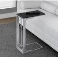 Accent Table / C-Shaped / End / Side / Snack / Living Room / Bedroom / Metal / Laminate / Black / Grey / Transitional - Monarch Specialties I 3137