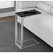 Accent Table / C-Shaped / End / Side / Snack / Living Room / Bedroom / Metal / Laminate / Black / Grey / Transitional - Monarch Specialties I 3137