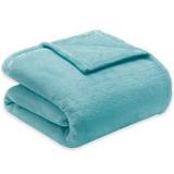 Intelligent Design Microlight Plush King Oversized Blanket in Aqua - Olliix ID51-823