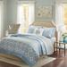 Madison Park Essentials Sybil Twin Complete Coverlet & Cotton Sheet Set in Blue - Olliix MPE13-508