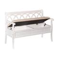 Elliana Storage Bench - White - Powell Furniture D1017A16W