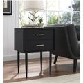 Modern Side Table in Black - Walker Edison AF20OLI2DSB