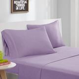 Intelligent Design Cotton Blend Jersey Knit Queen Sheet Set in Purple - Olliix ID20-706