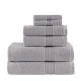 Madison Park 6 Piece Cotton Towel Set in Grey - Olliix MP73-5137