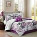 Madison Park Essentials Claremont Full Complete Comforter & Cotton Sheet Set in Purple - Olliix MPE10-022