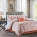 Madison Park Essentials Serenity Full Complete Comforter & Cotton Sheet Set in Coral - Olliix MPE10-205