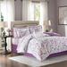 Madison Park Essentials Lafael Full Complete Comforter & Cotton Sheet Set in Purple - Olliix MPE10-377