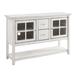 "52"" Wood Console Table Buffet / TV Stand in Antique White - Walker Edison W52C4CTAWH"