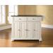 Alexandria Granite Top Full Size Kitchen Island/Cart White/Black - Crosley KF30004AWH