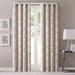 "Madison Park Saratoga 63"" Panel Fretwork Print Window Curtain in Beige - Olliix MP40-1279"