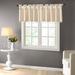 "Madison Park Emilia 50x26"" 100% Polyester Twisted Tab Valance w/ Beads in Champagne - Olliix MP41-4454"