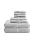 Madison Park Signature 800GSM 100% Cotton 8 Piece Towel Set in Silver - Olliix MPS73-191