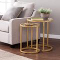 Evelyn Glam Nesting Side Table 2pc Set in Gold - SEI Furniture CK4292