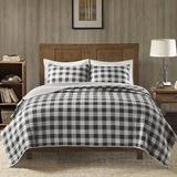 Woolrich Buffalo Check King/Cal King Oversized Quilt Mini Set in Gray - Olliix WR14-2022