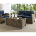 Bradenton Outdoor Wicker Coffee Table Weathered Brown - Crosley CO7208-WB