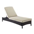 Palm Harbor Outdoor Wicker Chaise Lounge Sand/Brown - Crosley KO70093BR-SA