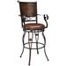 "Big & Tall Copper Stamped Back 30"" Seat Height Barstool w/ Arms - Powell 222-432"