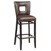 Regal Seating 2426FUS Beechwood Stool with Fully Upholstered Seat and Upholsterd Cut Out Back