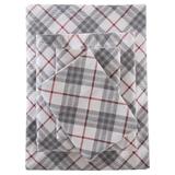 True North by Sleep Philosophy Cozy Flannel King Sheet Set in Red Plaid - Olliix TN20-0079