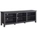 "70"" Wood Media TV Stand Storage Console in Charcoal - Walker Edison W70CSPCL"