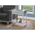 Accent Table / Side / End / Nightstand / Lamp / Storage Drawer / Living Room / Bedroom / Metal / Laminate / Grey / Chrome / Contemporary / Modern - Monarch Specialties I 3481