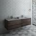 Loon Peak® Herlein 70" Wall Mounted Double Sink Bathroom Vanity Base Only Wood/Solid Wood/Manufactured Wood in Brown | 20 D in | Wayfair