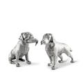 Vagabond House Morning Hunt Pewter Hunting Dogs Salt & Pepper Shaker Set Pewter/Metal in Gray | 3 H x 1.5 W x 5 D in | Wayfair B116H