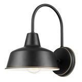 Globe Electric Delancey 1-Light Oil Rubbed Bronze and White Outdoor/Indoor Wall Sconce 44303
