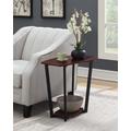 Graystone End Table in Cherry/Black Frame - Convenience Concepts 111245CH