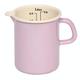 Riess, 0337-006, Kitchen Measure 9, Classic - Bunt/Pastell, Colour Pink, Diameter 9 cm, Height 12 cm, Capacity 0.5 Litre, Enamel, Measuring Cup