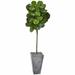 Brayden Studio® 54" Artificial Fiddle Leaf Fig Tree in Planter Earthenware/Silk/Plastic | 75 H x 28 W x 28 D in | Wayfair