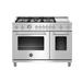 Bertazzoni Master Series 48" 4.7 cu ft. Freestanding Gas Ranges w/ Griddle | 37.5 H x 48 W x 27.375 D in | Wayfair MAST486GGASXELP