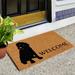 Winston Porter Carlaya Labrador Non-Slip Outdoor Door Mat Coir, Rubber in White | Rectangle 2' x 3' | Wayfair A614B71456B34DEA92F7AF8EB466CDDC